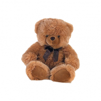 Мягкая игрушка «Коричневый медведь с бантом» (30 см)