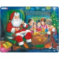Пазл Санта с детьми